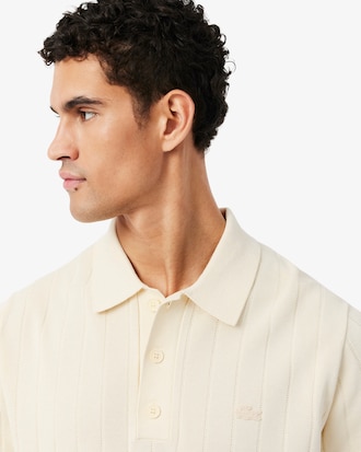 PARIS PACK 립조직 반팔 폴로 스웨터