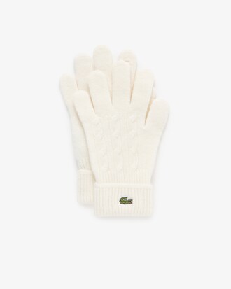 여성 울 케이블 니트 장갑