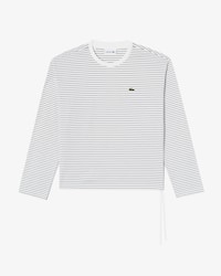 스트라이프 리본 긴팔 티셔츠