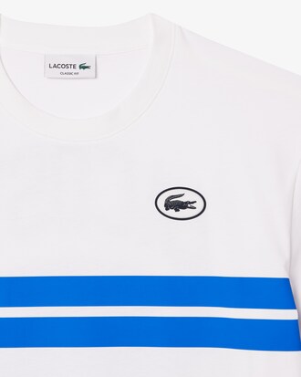 배색 팁핑 프린트 & 뒷면 빅 그래픽 매치 티셔츠