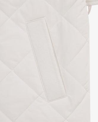 울배색 벨티드 퀼팅 점퍼