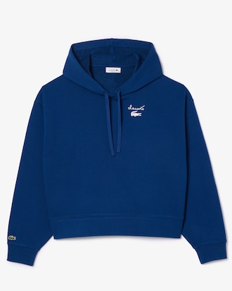 그래픽 포인트 후드 스웻셔츠