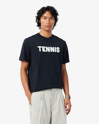 테니스 레터링 그래픽 반팔 티셔츠