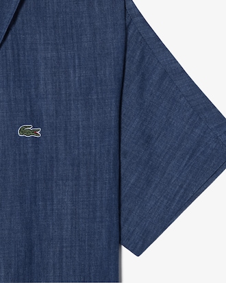 벨트형 반팔 셔츠 드레스