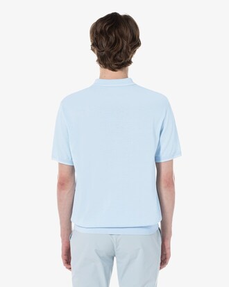 컬러티핑 반팔 폴로 스웨터