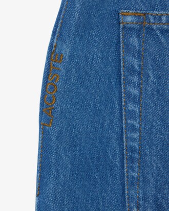 여성 라운드 레그 코튼 데님 팬츠