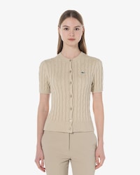 케이블 반팔 가디건