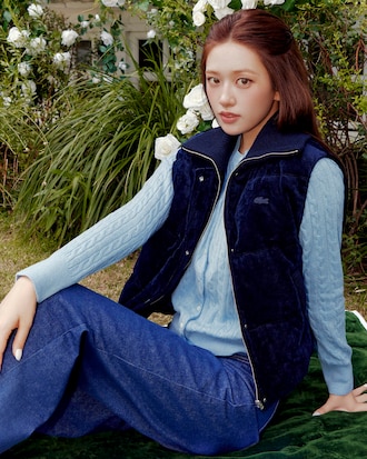 스웨터 카라 다운베스트