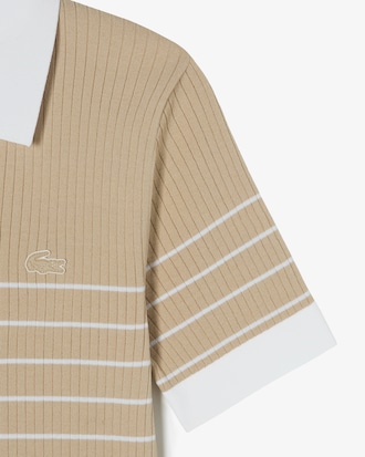 조직감 스트라이프 폴로 스웨터