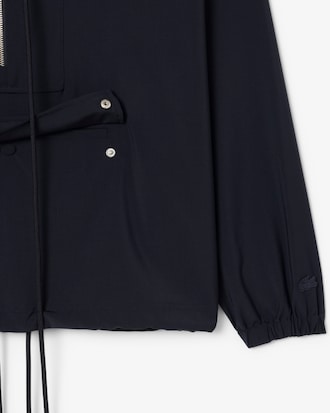 울혼방 후드 하프집업 점퍼