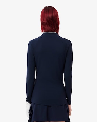 반집업 디자인의 슬림핏 스웻셔츠