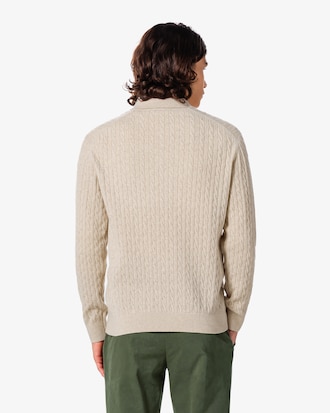 케이블 긴팔 폴로 스웨터