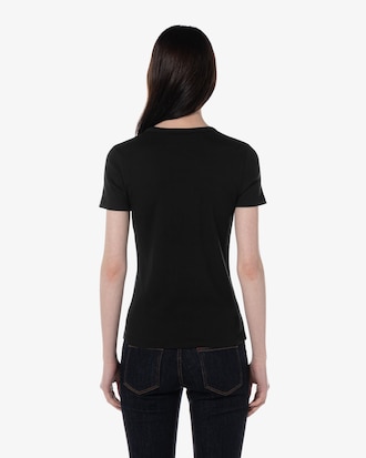 립조직 슬림핏 티셔츠