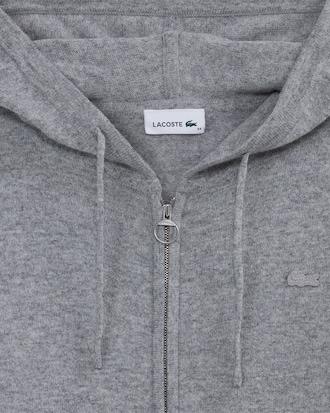 울 캐시미어 후드집업 스웨터