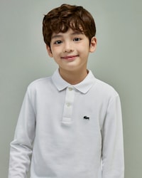 키즈 베이직 긴팔 폴로 셔츠