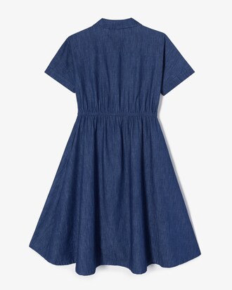 데님라이크 반팔 셔츠 드레스