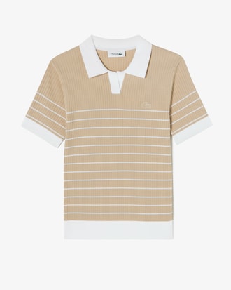 조직감 스트라이프 폴로 스웨터