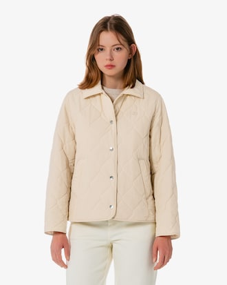 퀼팅 패턴 패딩 점퍼