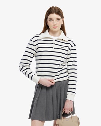 하프집업 스웻셔츠