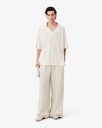 남성 샤이니 더블페이스 오버사이즈 스웻팬츠