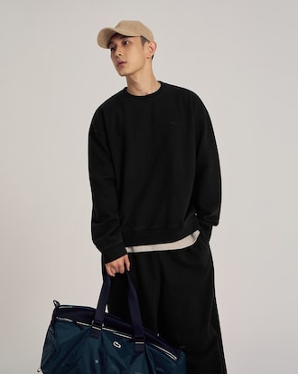 워싱 크루넥 스웻셔츠