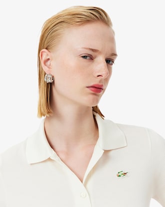 여성 실크 피케 슬림 폴로