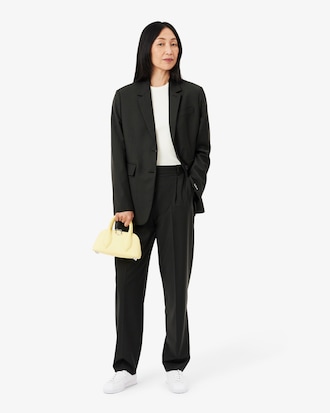 립조직 슬림핏 반팔 티셔츠