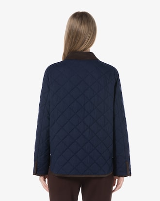 코듀로이카라 퀼팅 점퍼