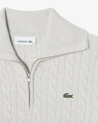 케이블 하프짚업 스웨터