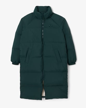 후드 롱 다운 점퍼