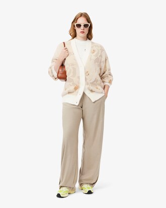 플라워 자카드 인타샤 가디건