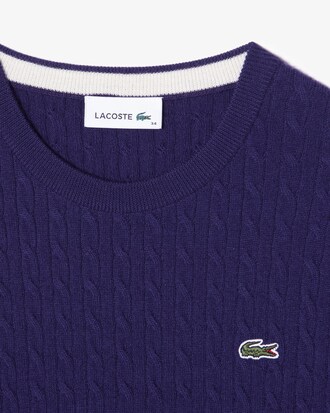 케이블 크루넥 스웨터