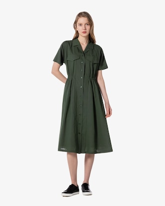 데님라이크 반팔 셔츠 드레스