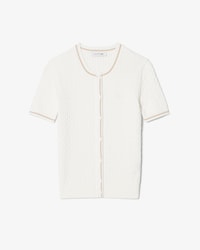 티핑 케이블 반팔 가디건