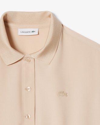 울 블렌드 반팔 폴로 드레스