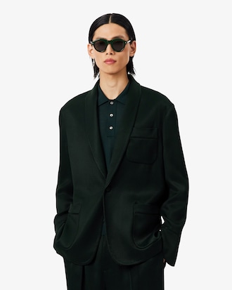 실키 개버딘 숄 라펠 재킷