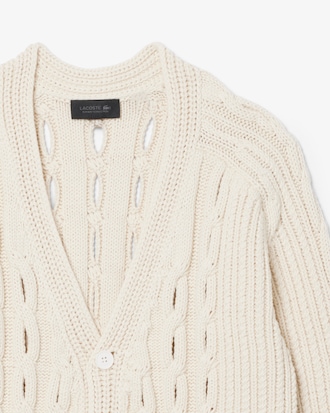 루즈핏 오픈워크 케이블 가디건