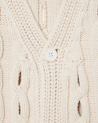 루즈핏 오픈워크 케이블 가디건