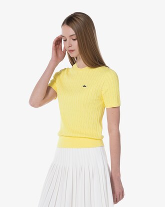 케이블 반팔 크루넥