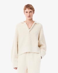 유니섹스 테리 니트 폴로 스웨터