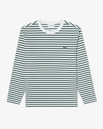 스웨터라이크 긴팔 스트라이프 티셔츠