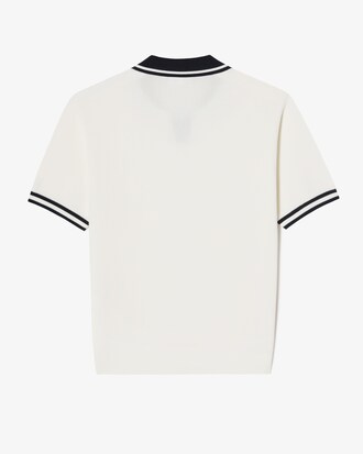 배색 카라 스웨터 폴로