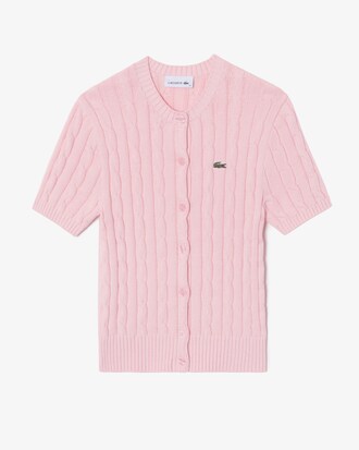 케이블 반팔 가디건