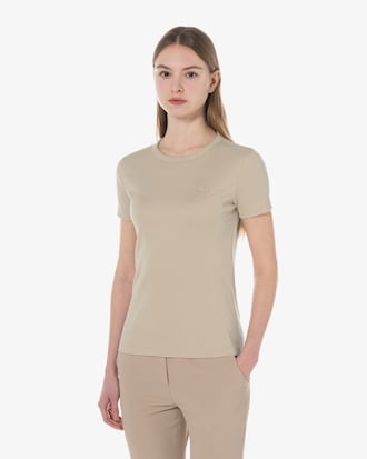 립조직 슬림핏 티셔츠