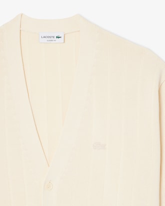 PARIS PACK 립조직 V넥 가디건