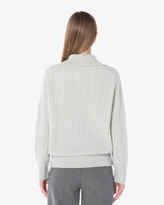 케이블 하프짚업 스웨터