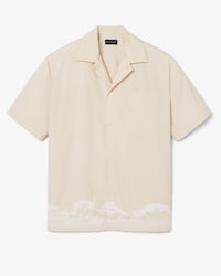 유니섹스 하와이안 칼라 박시 셔츠