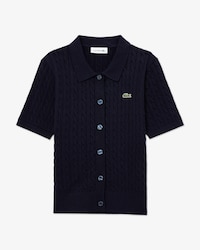 케이블 반팔 폴로 가디건