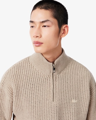 릴렉스 핏 반집업 풀오버