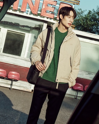 하이넥 래글런 블루종